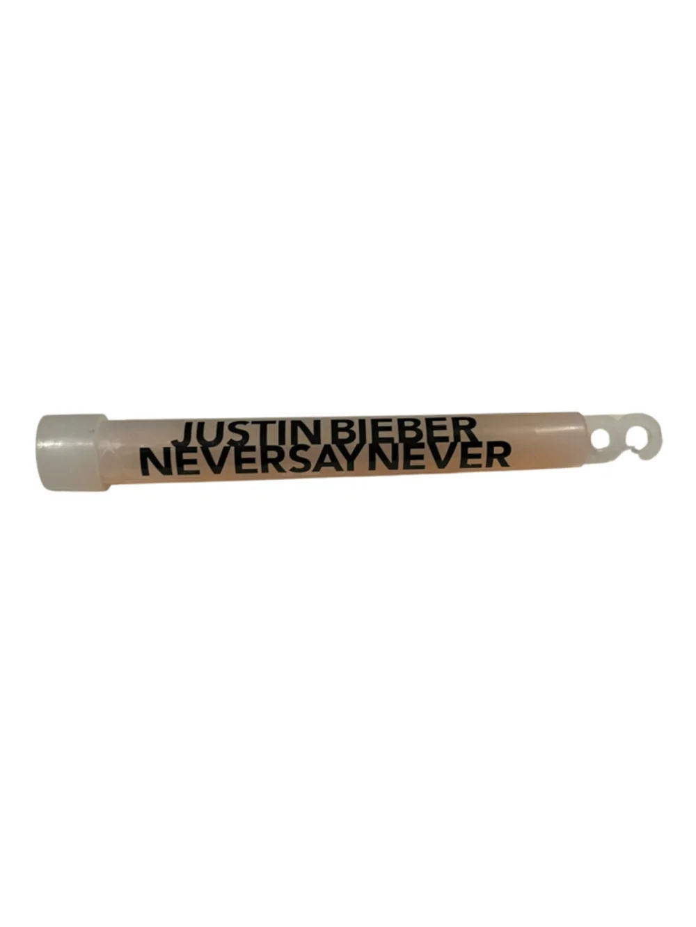 Authentic Justin Bieber Never Say Never Laminate Lanyard + Glow Stick Concert